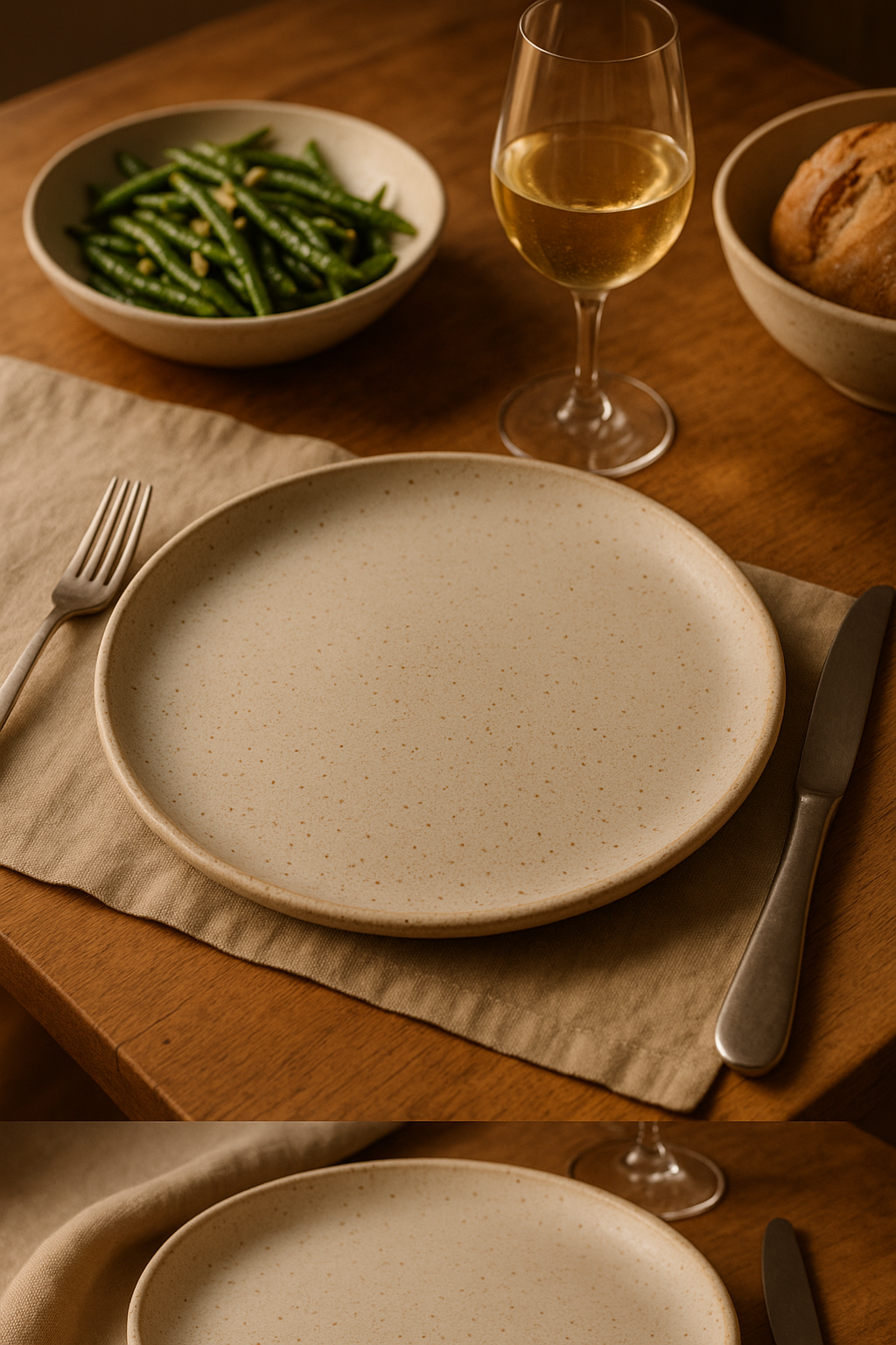 Dinner plate — hosting scene