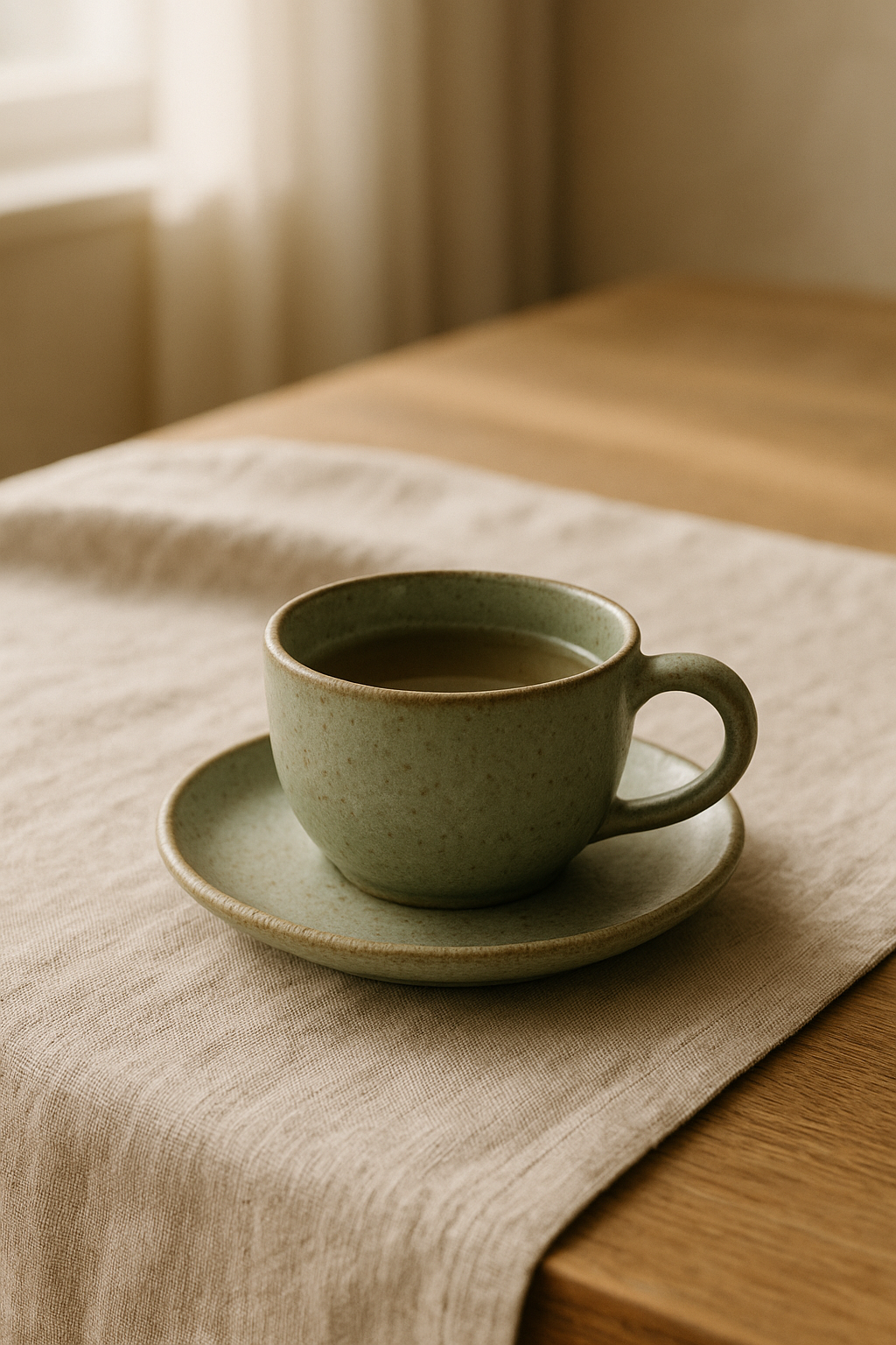 Tea cup & saucer — table setting