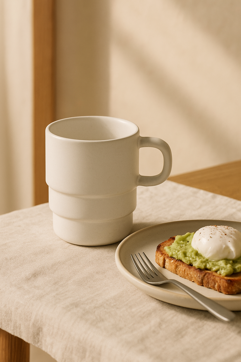 Stackable mug — hosting scene