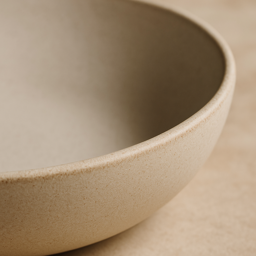 Pasta bowl · Soft clay — glaze detail