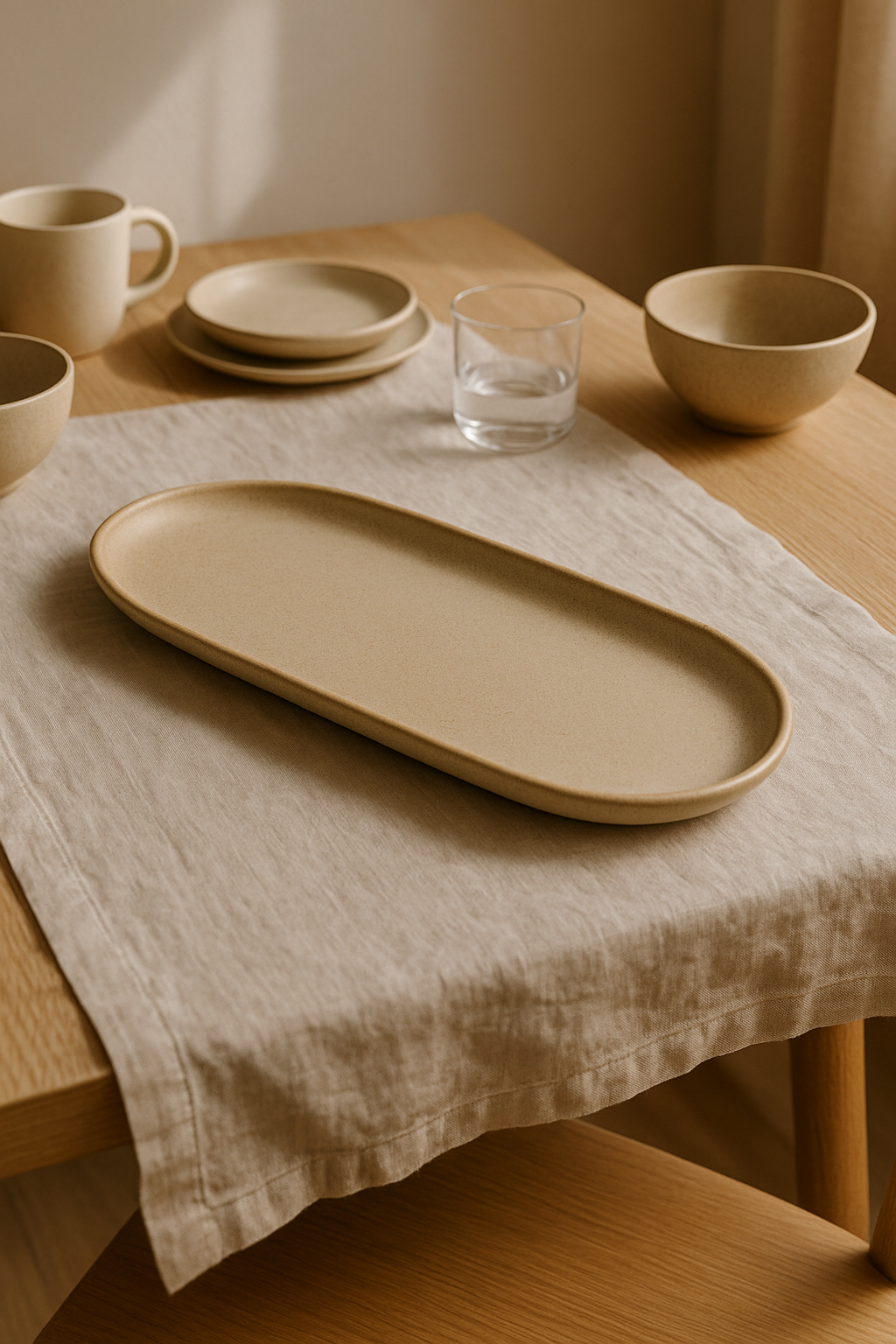 Serving platter — table setting