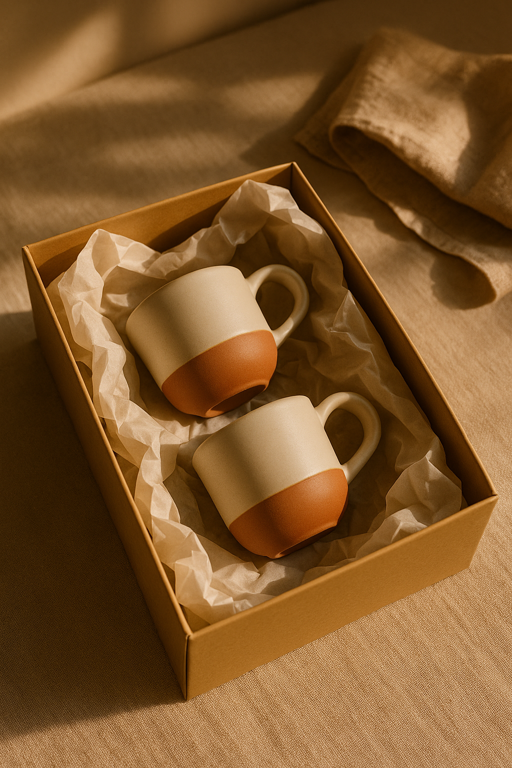 Espresso cup pair — hosting scene