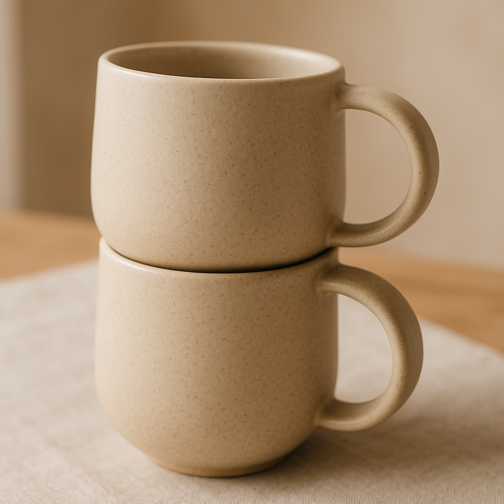 Mug duo set — glaze detail