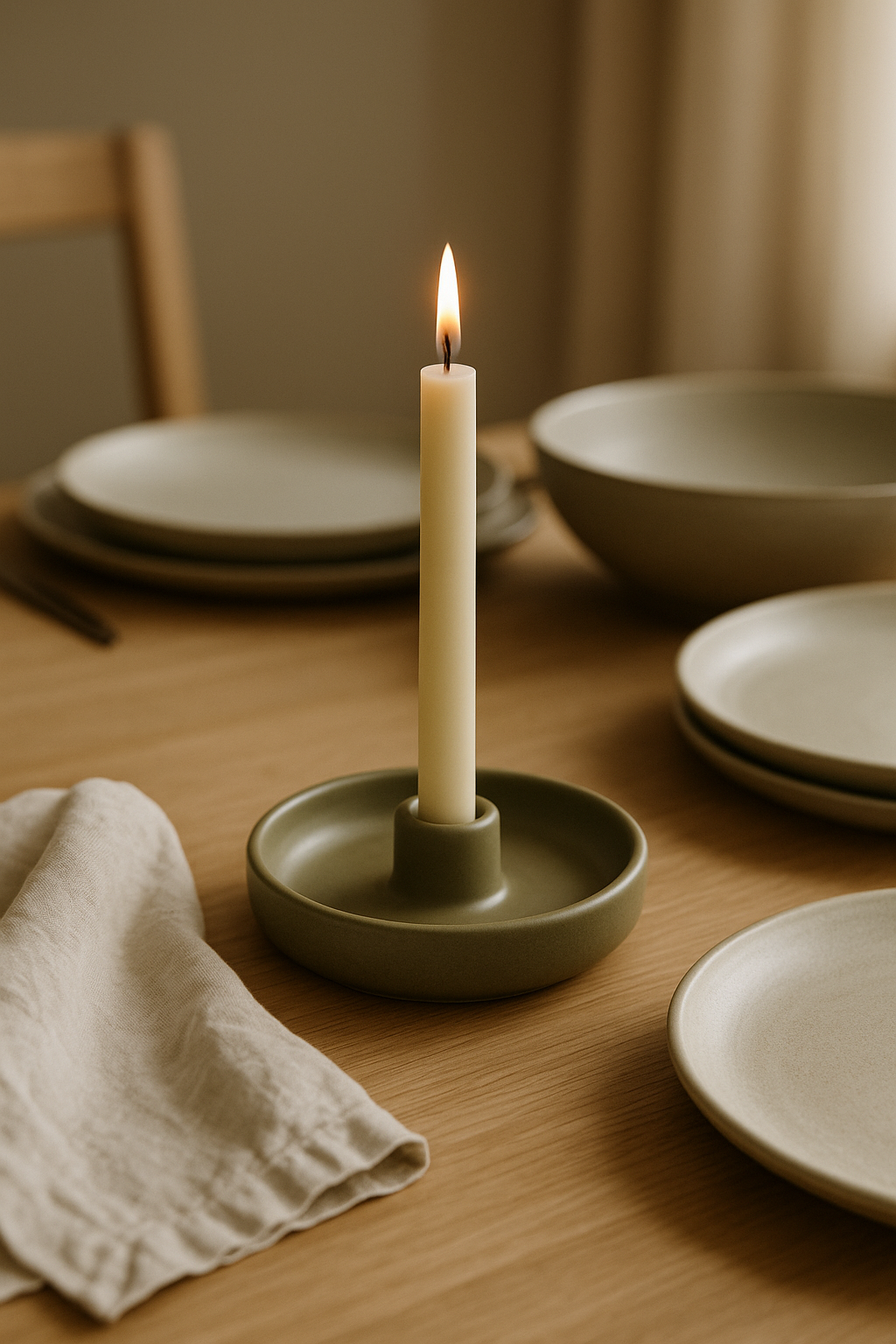 Table candle holder — table setting