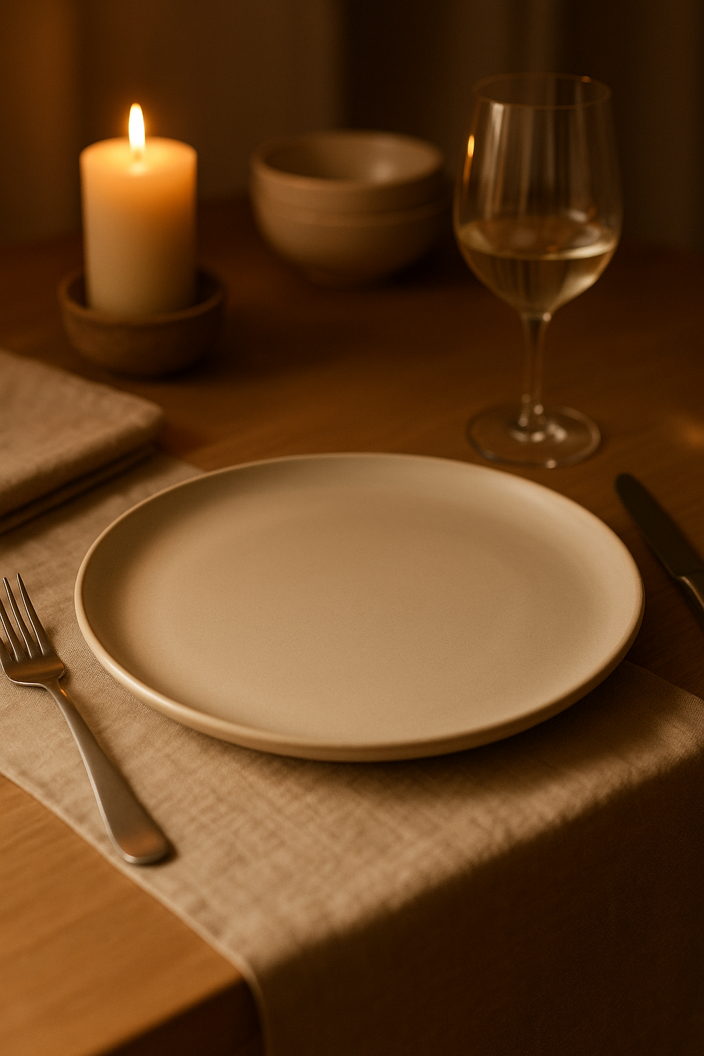 Dinner plate — hosting scene