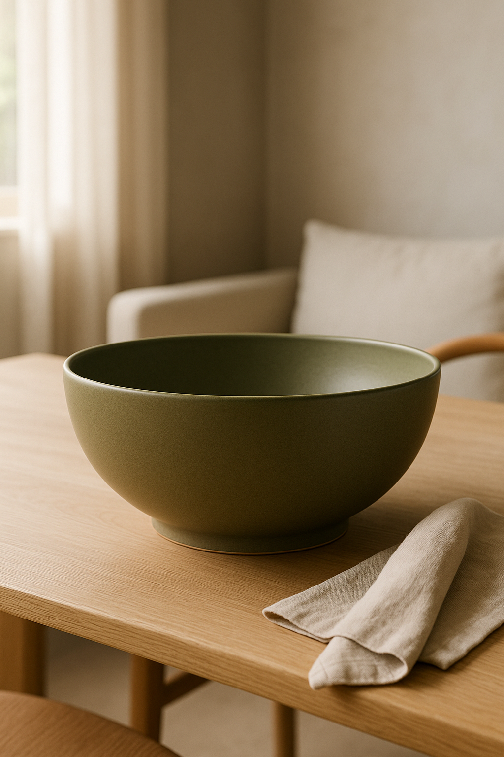 Large serving bowl — table setting