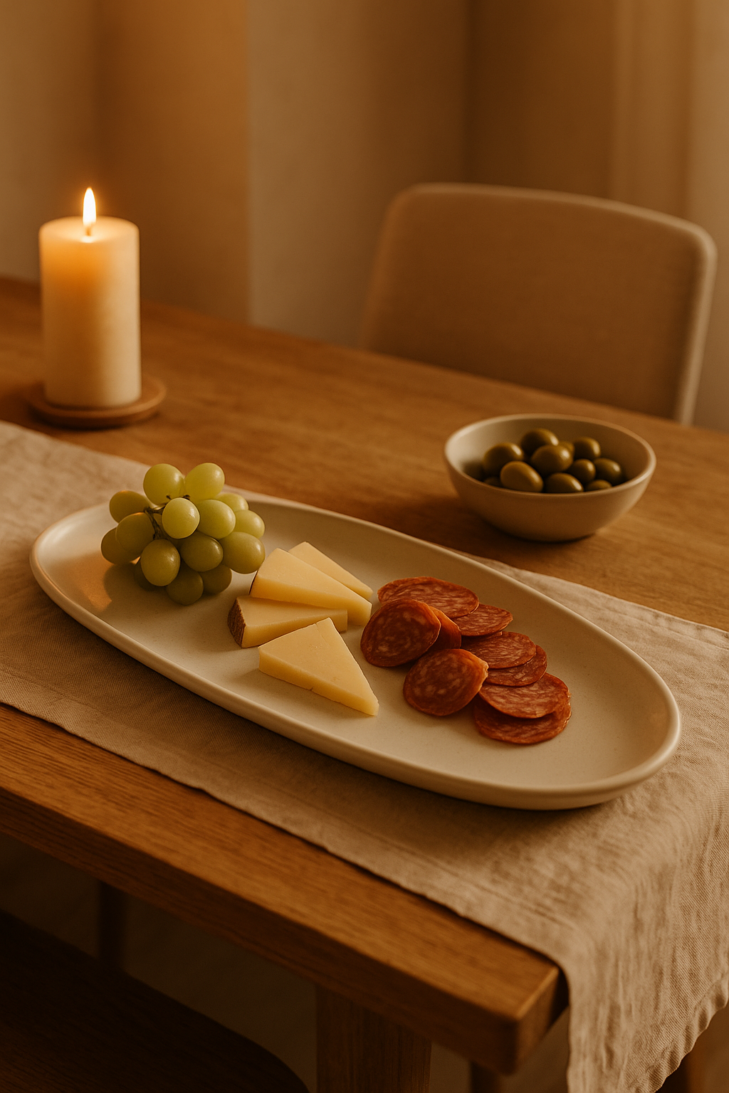 XL serving platter — hosting scene