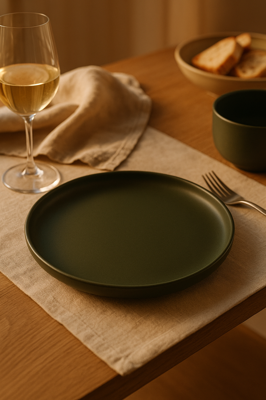 Dinner plate — hosting scene