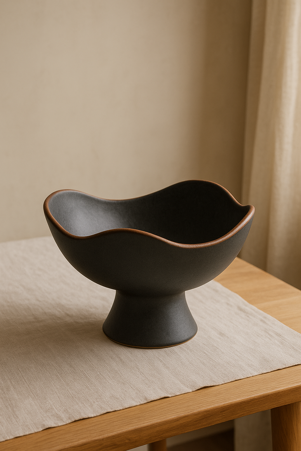 Sculptural bowl — table setting