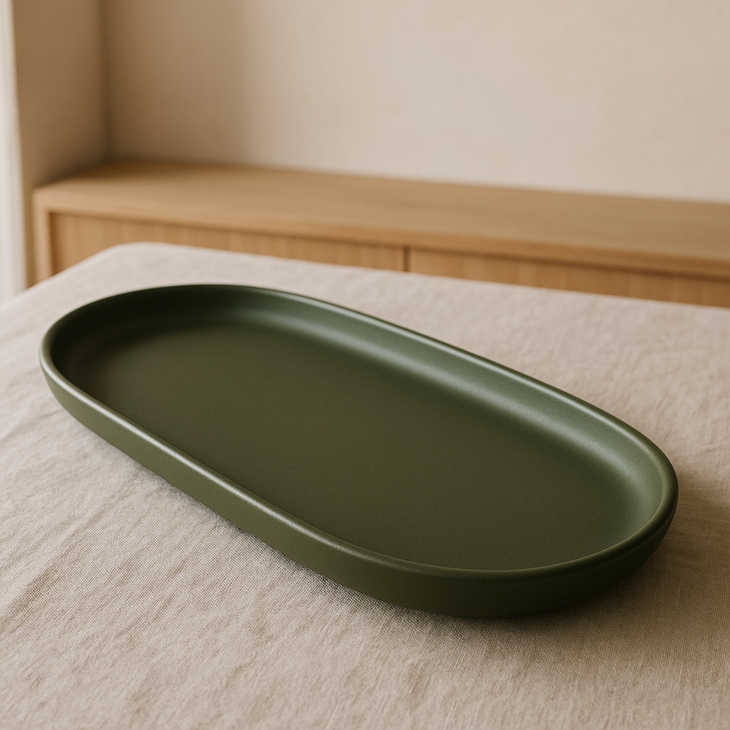 Serving platter — glaze detail