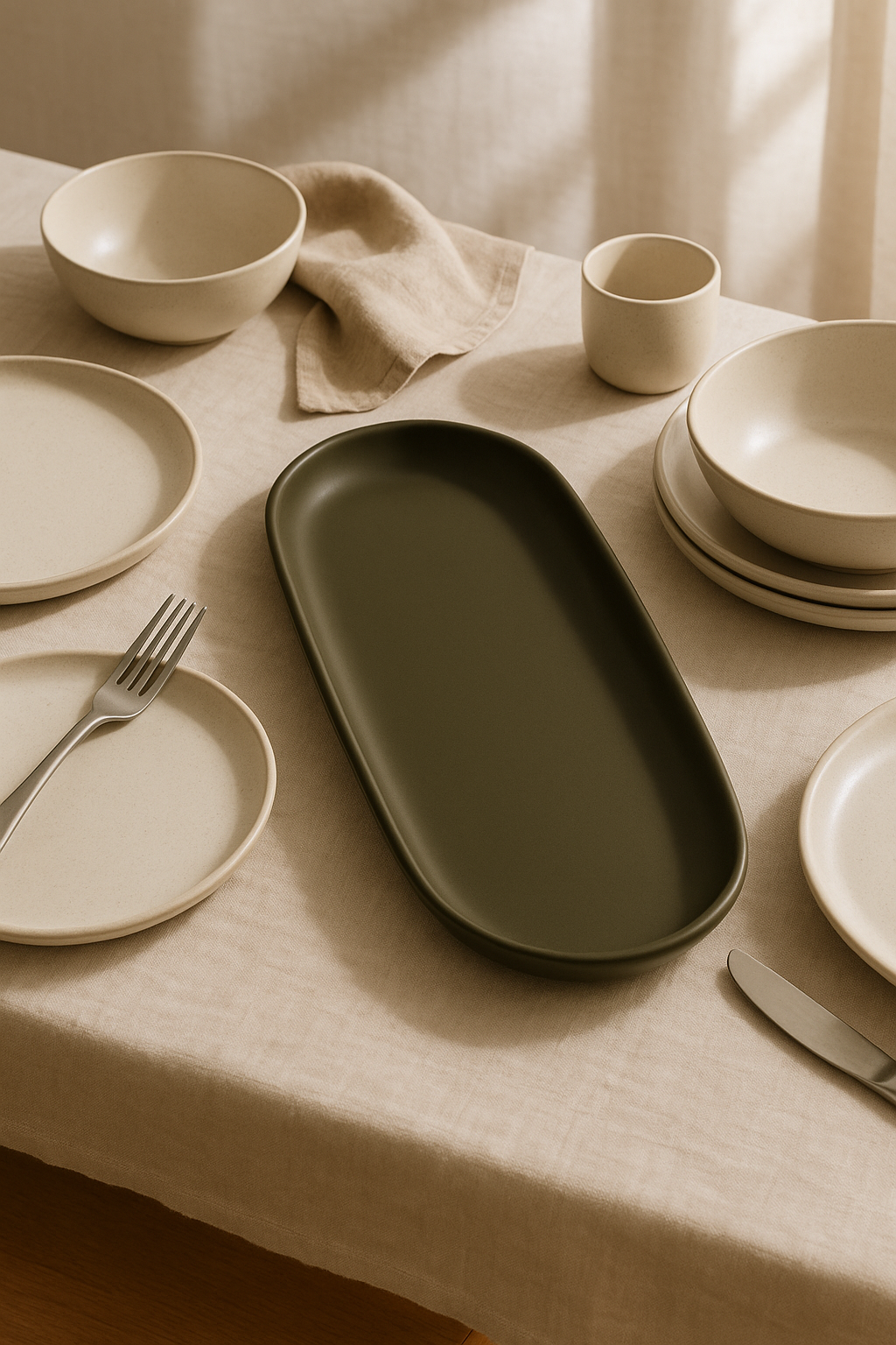 Serving platter — table setting